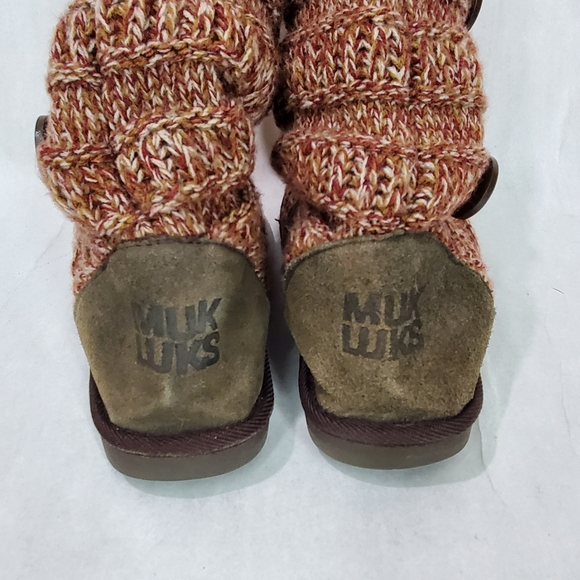 MUK LUKS Miranda Marled Sweater Fall Winter Tall Knit Boho Slouchy Boots Sz 6 - Picture 6 of 10